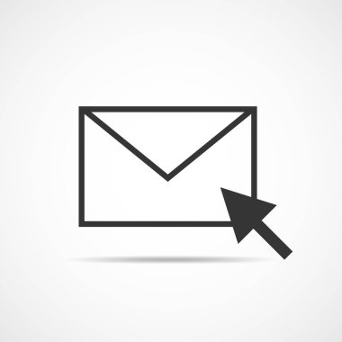 Zarf simgesi. vektör illüstrasyonu.