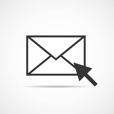 Zarf simgesi. vektör illüstrasyonu.