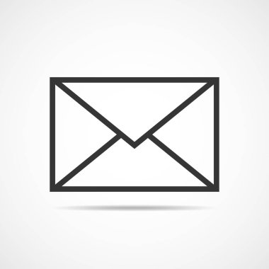 Zarf simgesi. vektör illüstrasyonu.