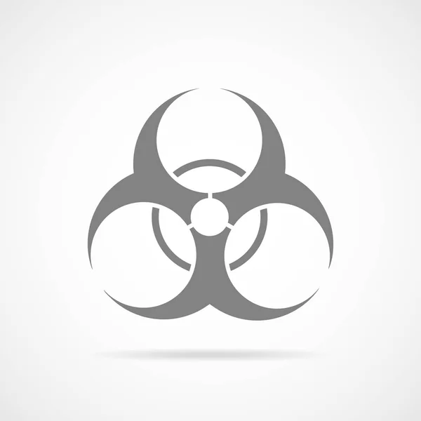 Flat biohazard symbolen. Vektorillustration — Stock vektor