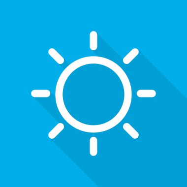 Güneş ikonu. vektör illüstrasyonu