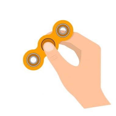El el spinner. Vektör çizim.