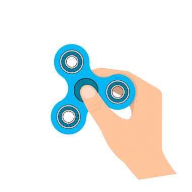 El el spinner. Vektör çizim.