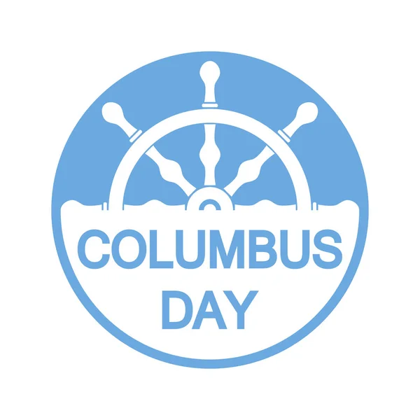 Columbus day badge. Vektorillustration — Stock vektor