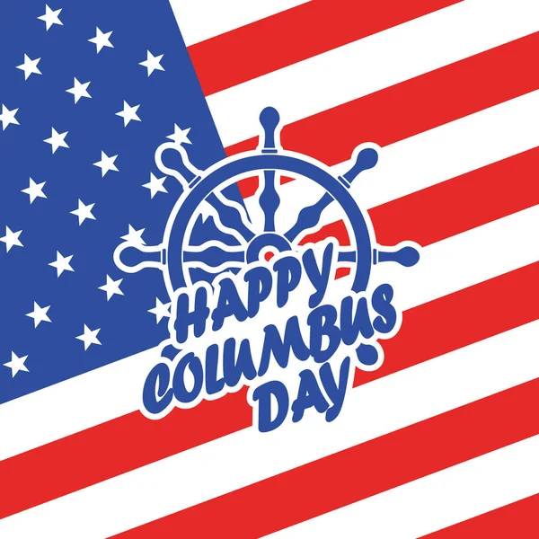 Happy Columbus day. Vektor illustration. — Stock vektor