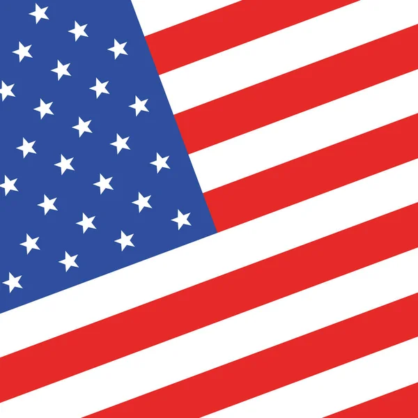 Bandiera americana. Illustrazione vettoriale — Vettoriale Stock