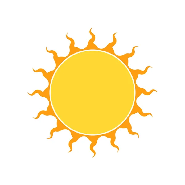 黄色い太陽アイコン。ベクトル イラスト — ストックベクタ