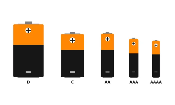 Ensemble d'icônes de batterie. Illustration vectorielle — Image vectorielle