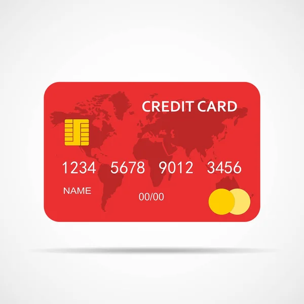 Kreditkarte isoliert. Vektorillustration — Stockvektor