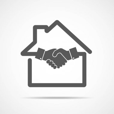 Ev ikonu. vektör illüstrasyonu