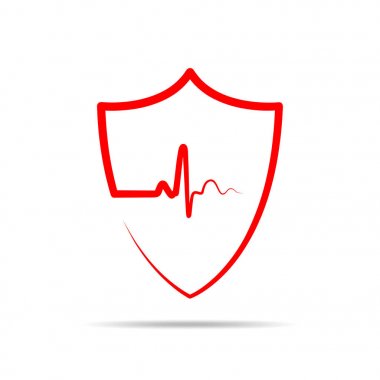 Kalp atışı işareti ile kalkan kutsal kişilerin resmi. Vektör çizim