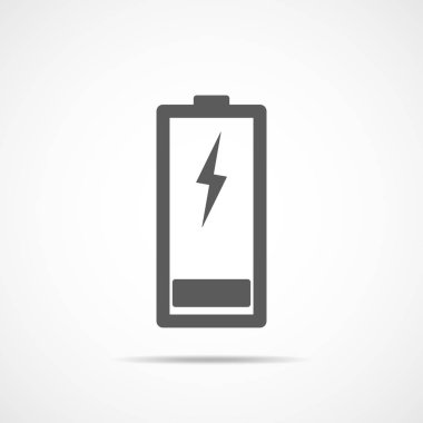 Şarj edilmiş pil simgesi. vektör illüstrasyonu