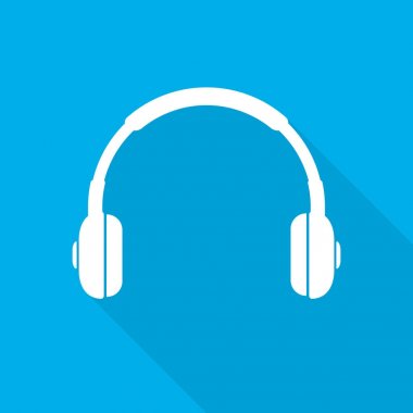 Kulaklık ikonu. vektör illüstrasyonu.