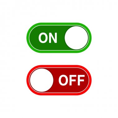 Açma ve kapatma anahtarları simgesi. Vektör çizim