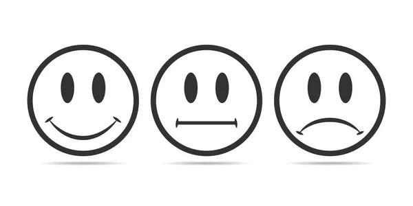Icone delle emozioni. Illustrazione vettoriale — Vettoriale Stock