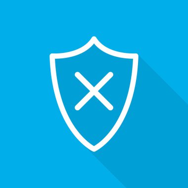 Çapraz ile kalkan. Vektör çizim.