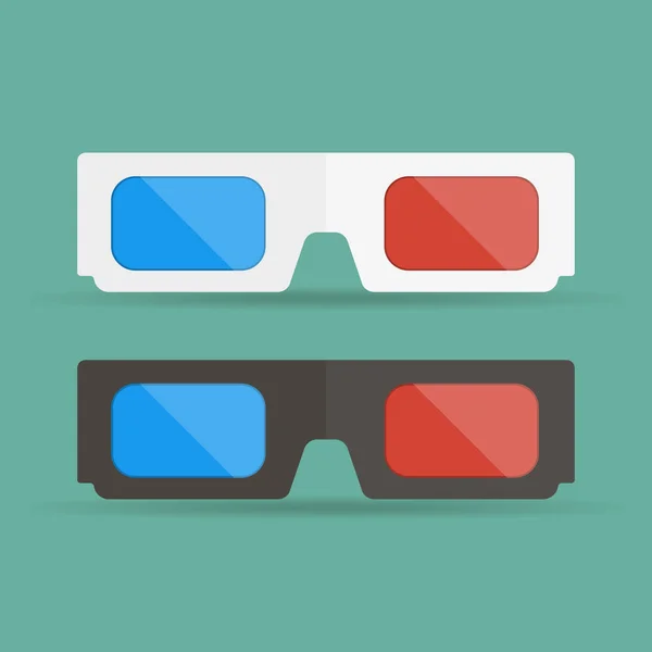 3D-glasögon platt ikonen. Vektorillustration — Stock vektor