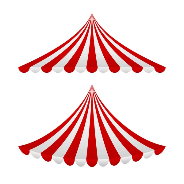 Set di tende a strisce. Illustrazione vettoriale — Vettoriale Stock