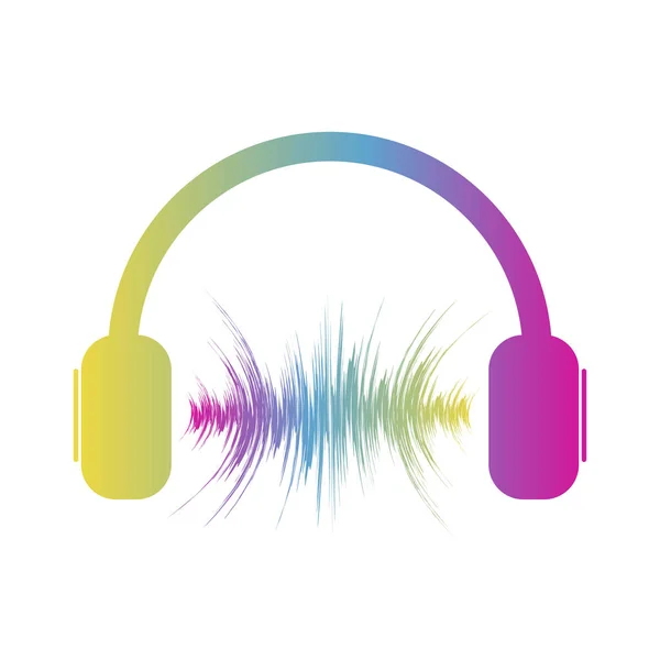 Abstract headphone icon. Vector Illustration. — Stock Vector