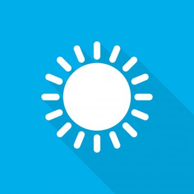 Güneş ikonu. vektör illüstrasyonu