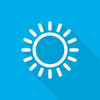 Güneş ikonu. vektör illüstrasyonu