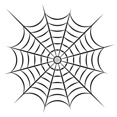 Gri örümcek ağı simgesi. Vektör çizim