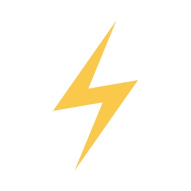 Şimşek simgesi. vektör illüstrasyonu.