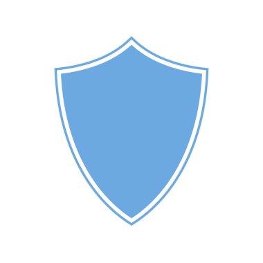 Mavi kalkan kutsal kişilerin resmi. Vektör çizim.