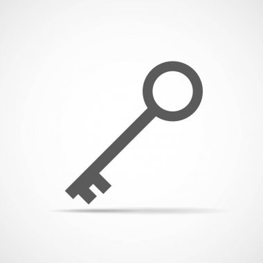 Düz stil anahtar simgesini. Vektör çizim