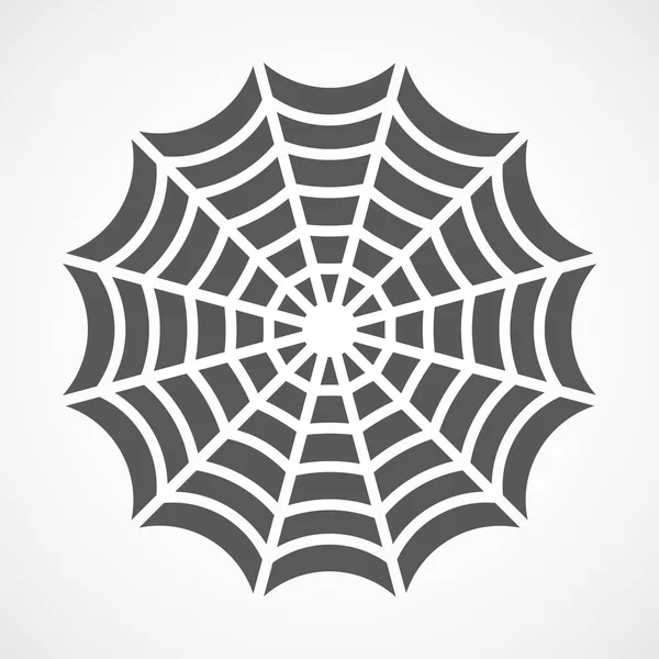 Graues Spinnweben-Symbol. Vektorillustration — Stockvektor