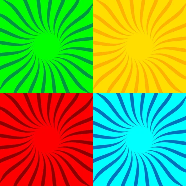 Pop art güneş ışınları arka planlar kümesi. Vektör çizim