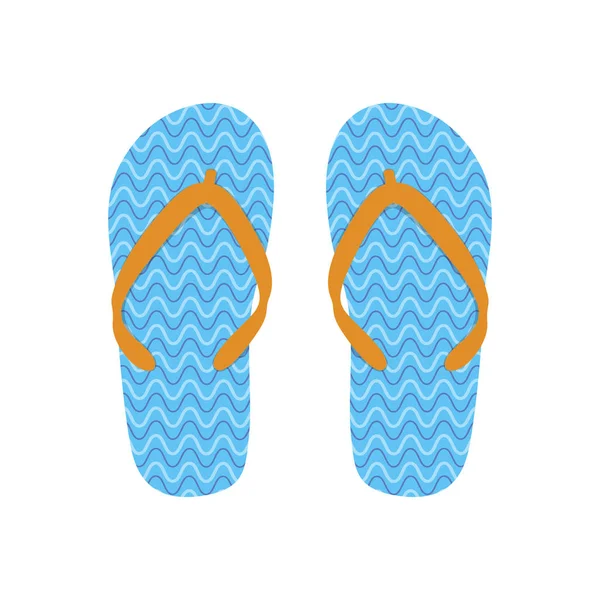 Renk flip flop düz tasarım. Vektör çizim