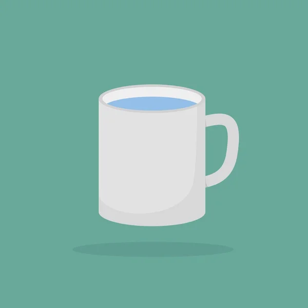 Ícone de caneca em design plano. Ilustração vetorial — Vetor de Stock