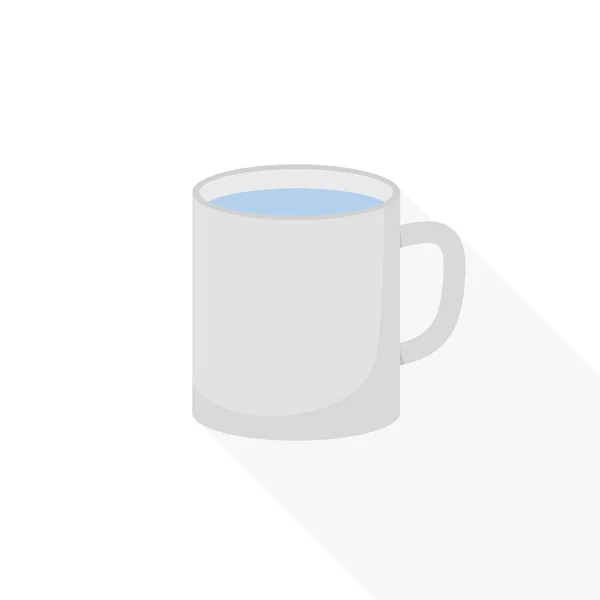 Mug icon in flat design. Vector illustration — Stock Vector