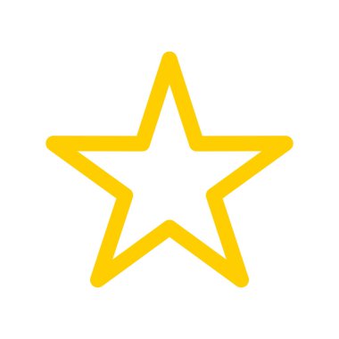 Yıldız simgesi. vektör illüstrasyonu.