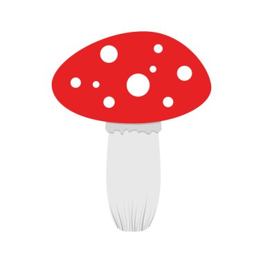 Mantar Amanita. Vektör çizim.