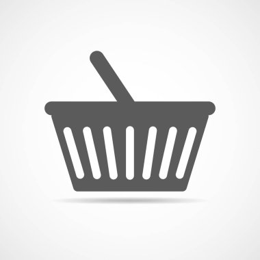 Alışveriş sepeti ikonu. vektör illüstrasyonu