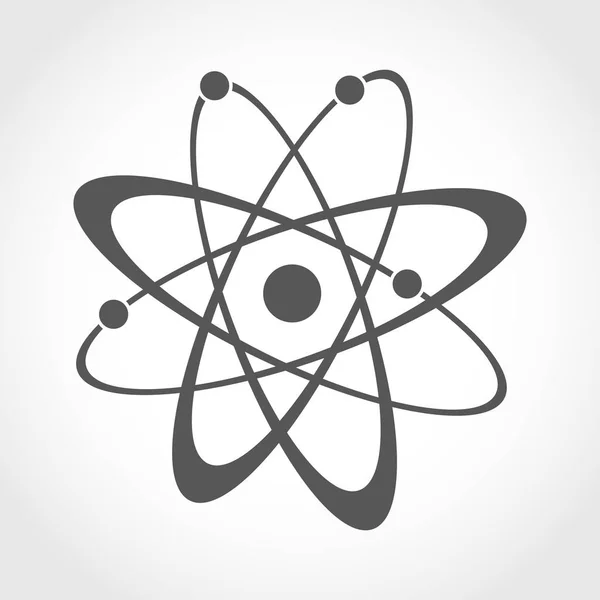 Εικονίδιο γκρι atom. Εικονογράφηση διάνυσμα. — Διανυσματικό Αρχείο