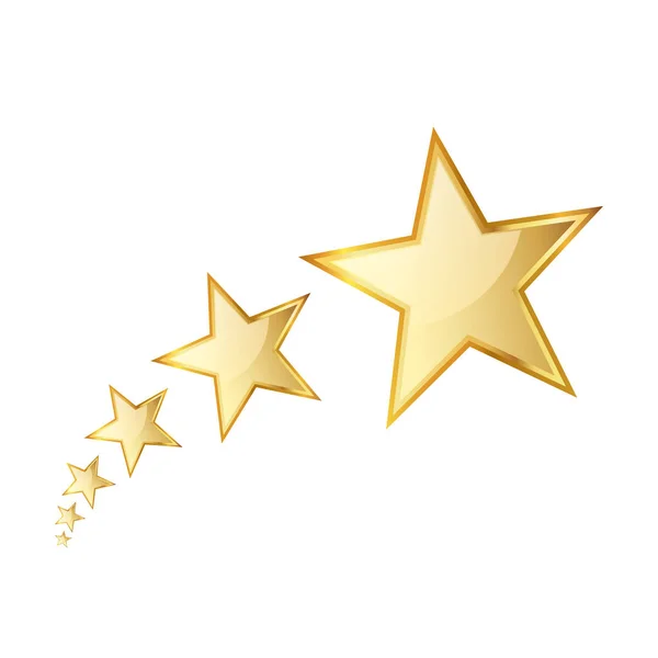 Altın yıldız. Vektör çizim.