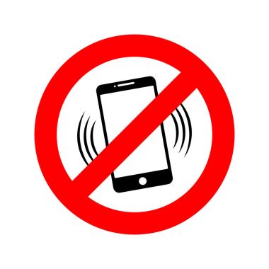 Telefon işareti yok. Vektör illüstrasyonu.