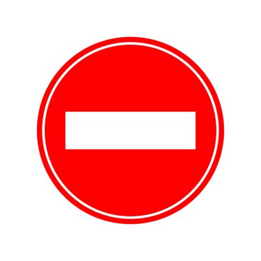 Hiçbir girdi trafik izole işareti. Vektör çizim