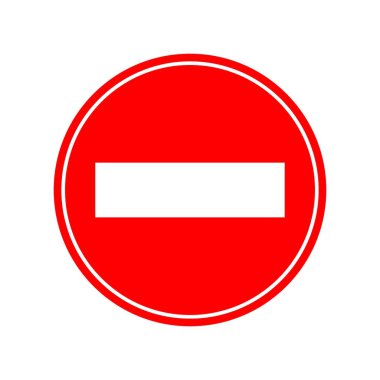 Hiçbir girdi trafik izole işareti. Vektör çizim