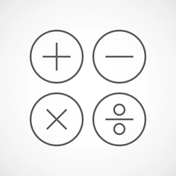 मूलभूत गणिताची चिन्हे. व्हेक्टर स्पष्टीकरण . — स्टॉक व्हेक्टर
