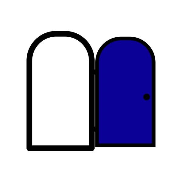 Kapı simgesi. vektör illüstrasyonu. — Stok Vektör