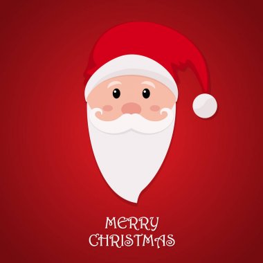 Noel Baba'nın yüzü. Vektör çizim