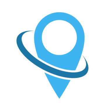 Harita noktası simgesi. Vektör çizim.