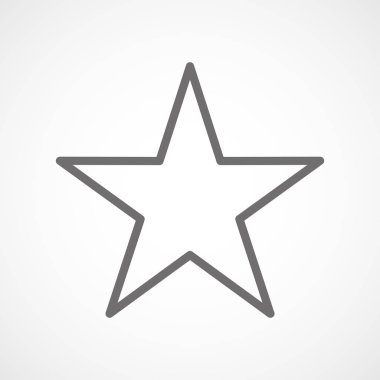 Yıldız simgesi. vektör illüstrasyonu.