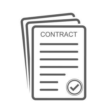 Sözleşme ikonu. vektör illüstrasyonu.