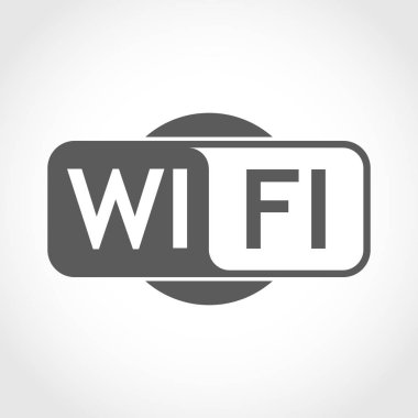 Ücretsiz WiFi işareti. Vektör çizim.