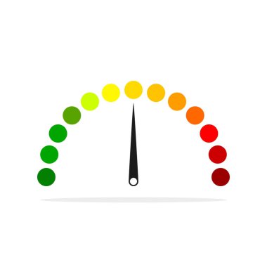 Renkli hız göstergesi simgesi. Vektör çizim.